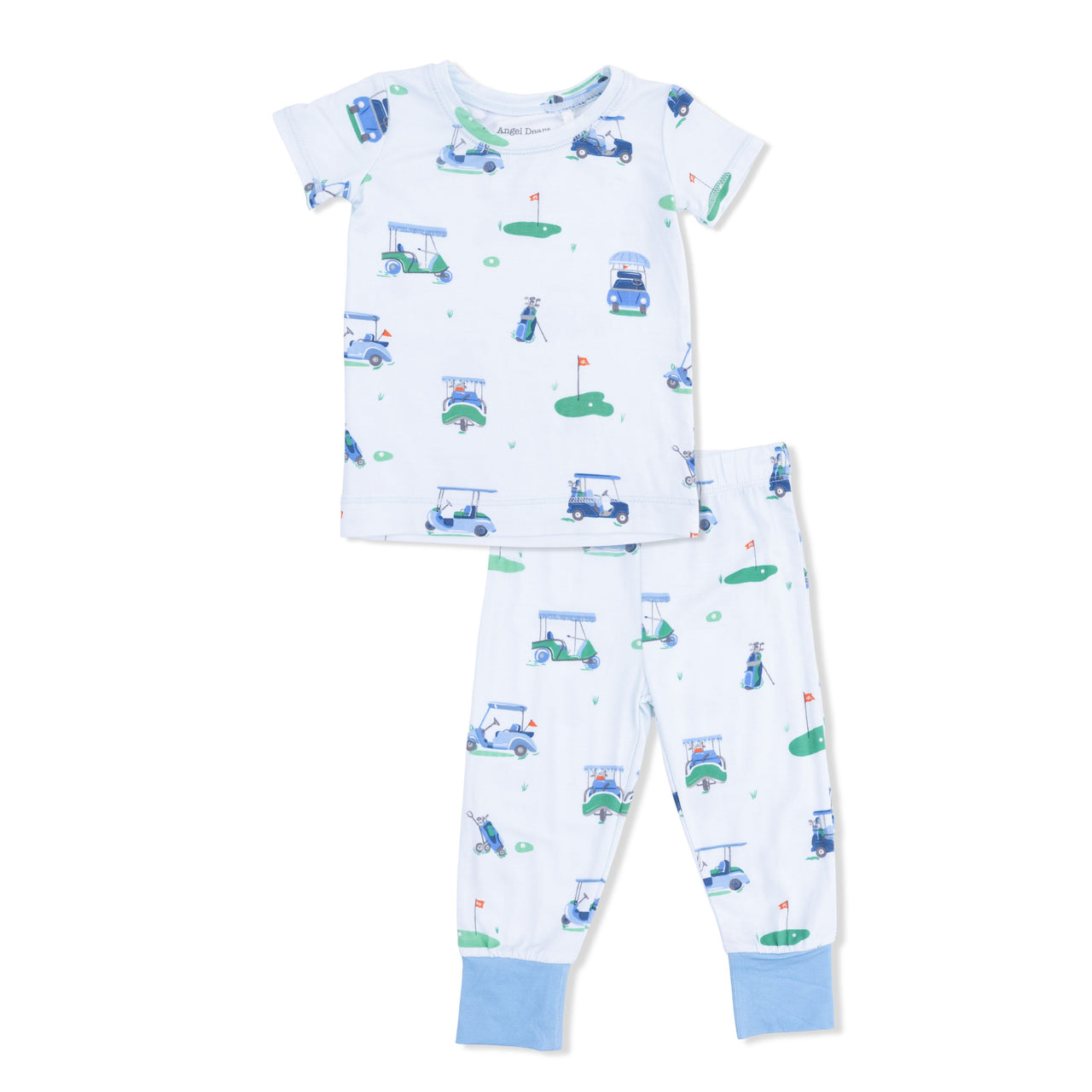 Short Sleeve Loungewear Set | Vintage Golf Carts Blue