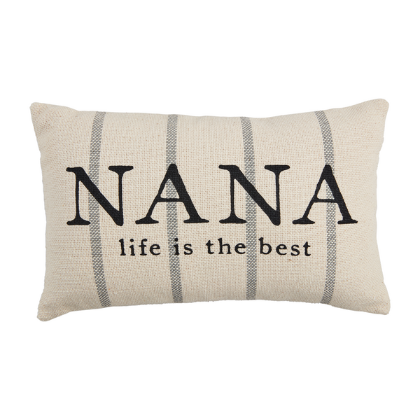 Nana Life is Best Striped Pillow