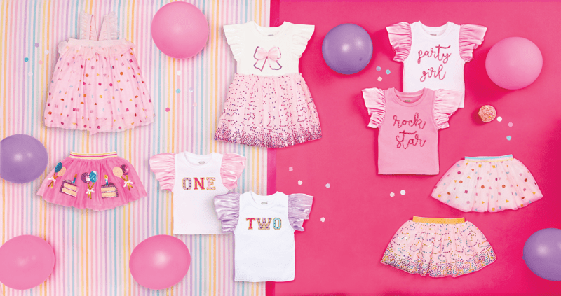 2nd Birthday Bejeweled Flutter Sleeve Tee