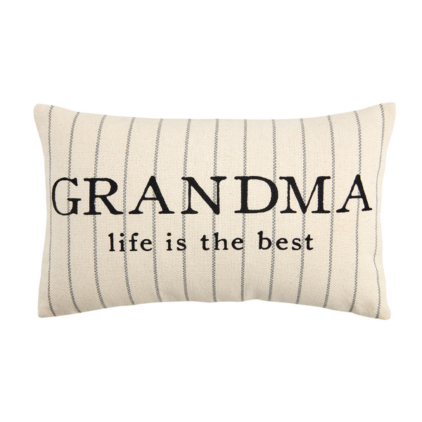 Grandma Life is Best Striped Pillow