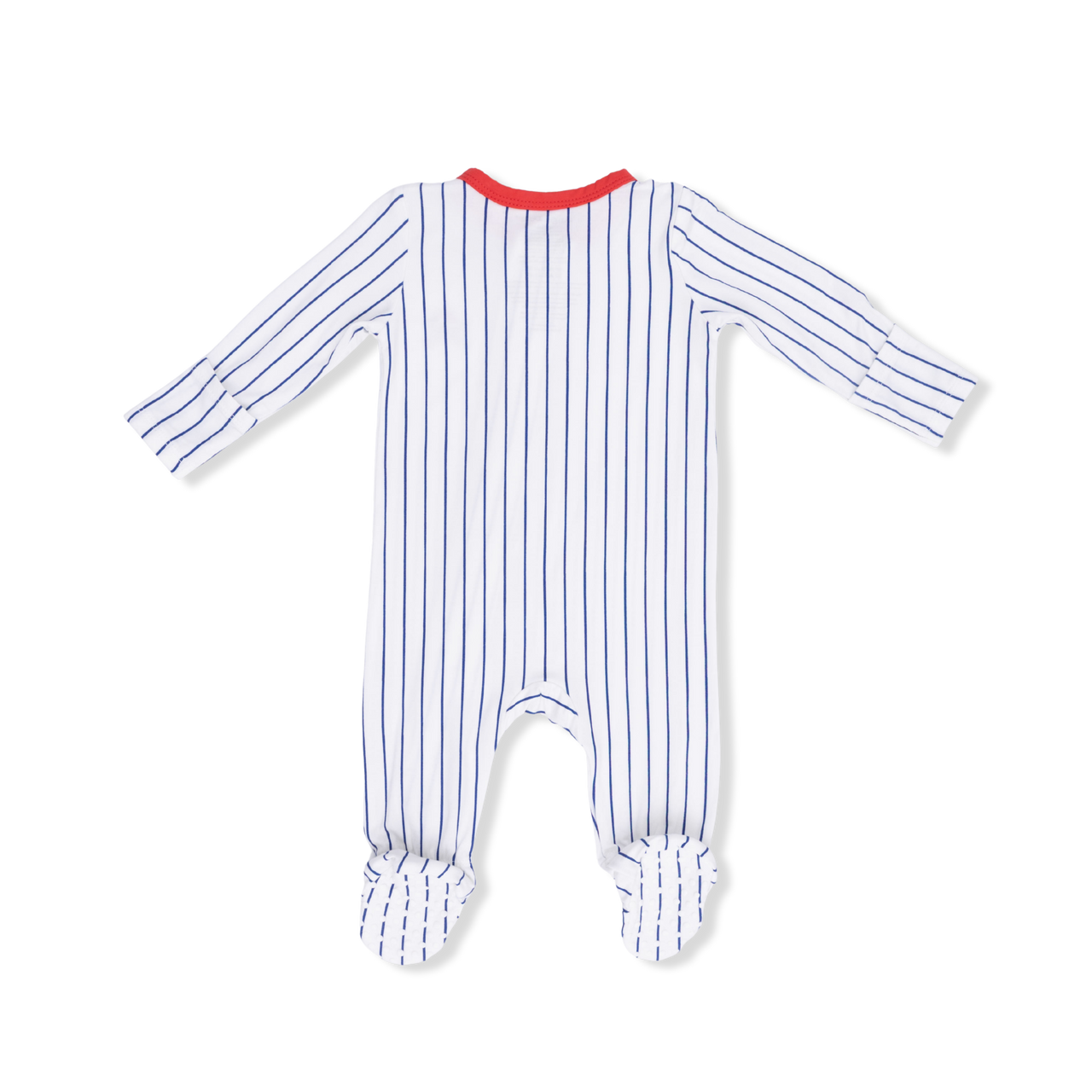 2-Way Zipper Footie | Baseball Stripe
