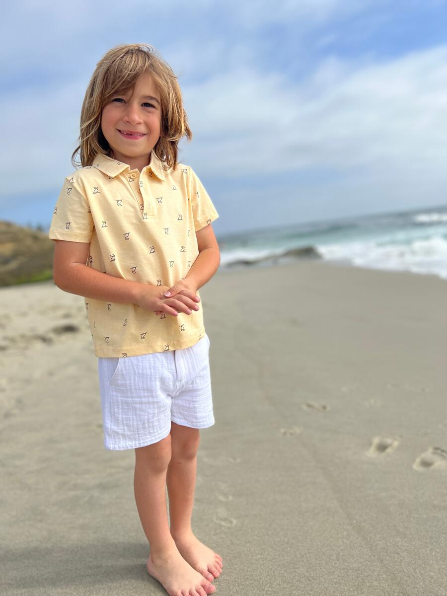 Crew Gauze Shorts - White **FINAL SALE**