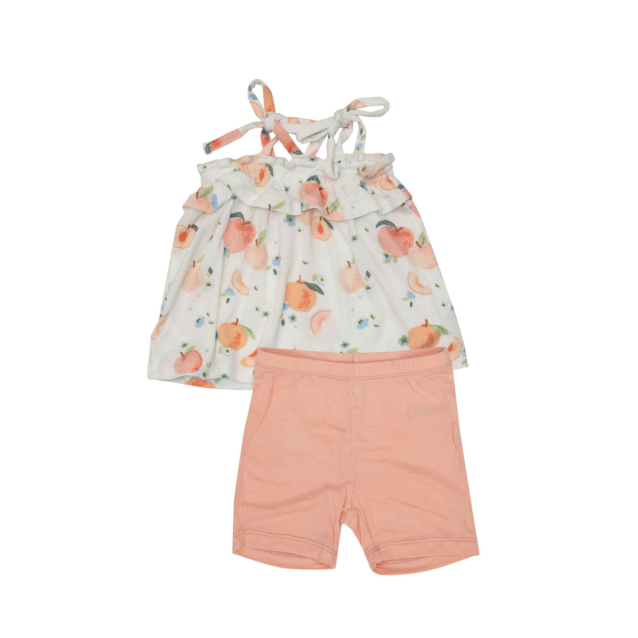 Ruffle Top and Biker Short - Peaches