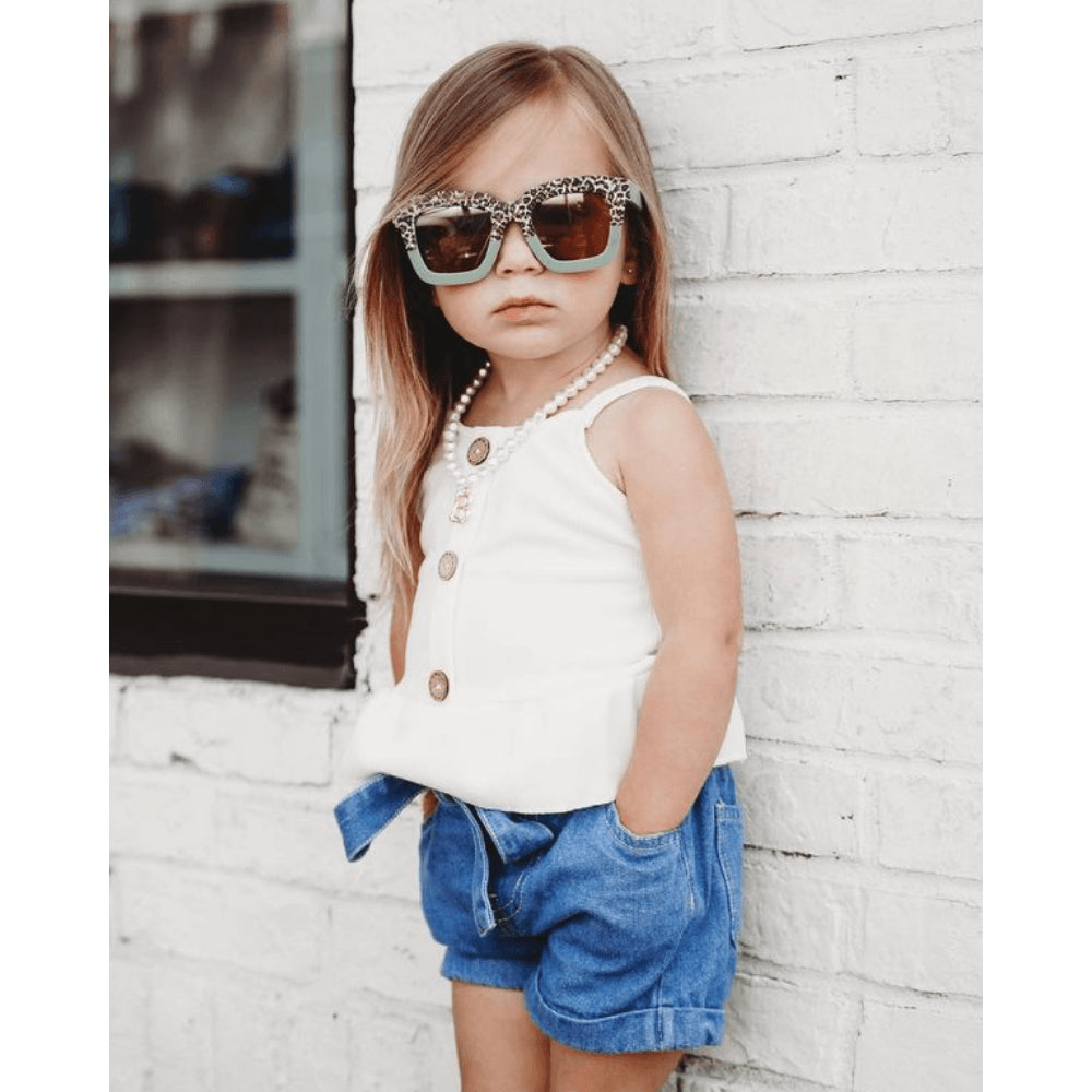 White denim shorts hot sale for baby girl