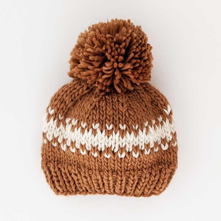 Rebel Pecan Knit Beanie Hat