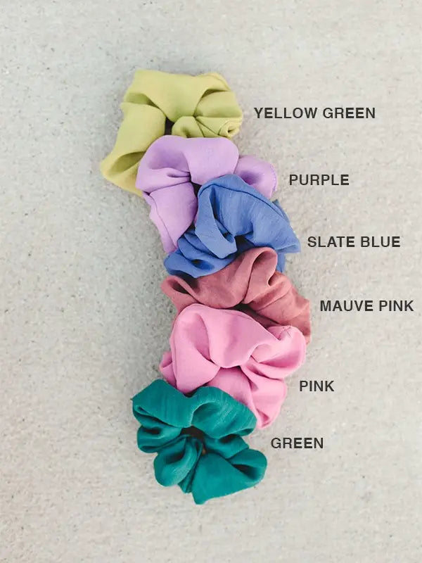 Solid Green Schrunchie