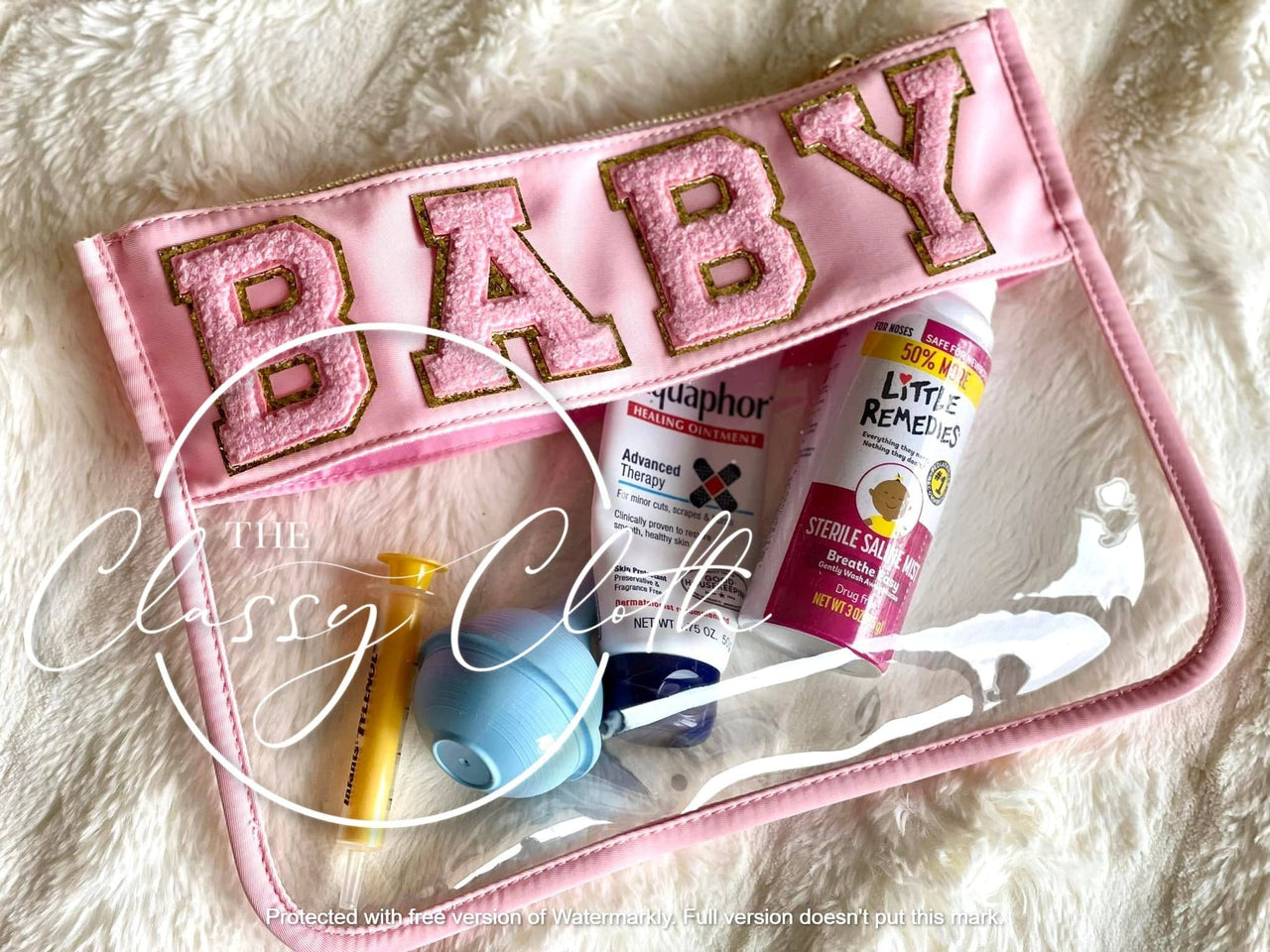 Baby Pink Clear Pouch