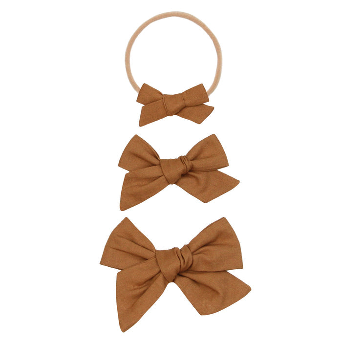 Classic Bow- Pigtail Set