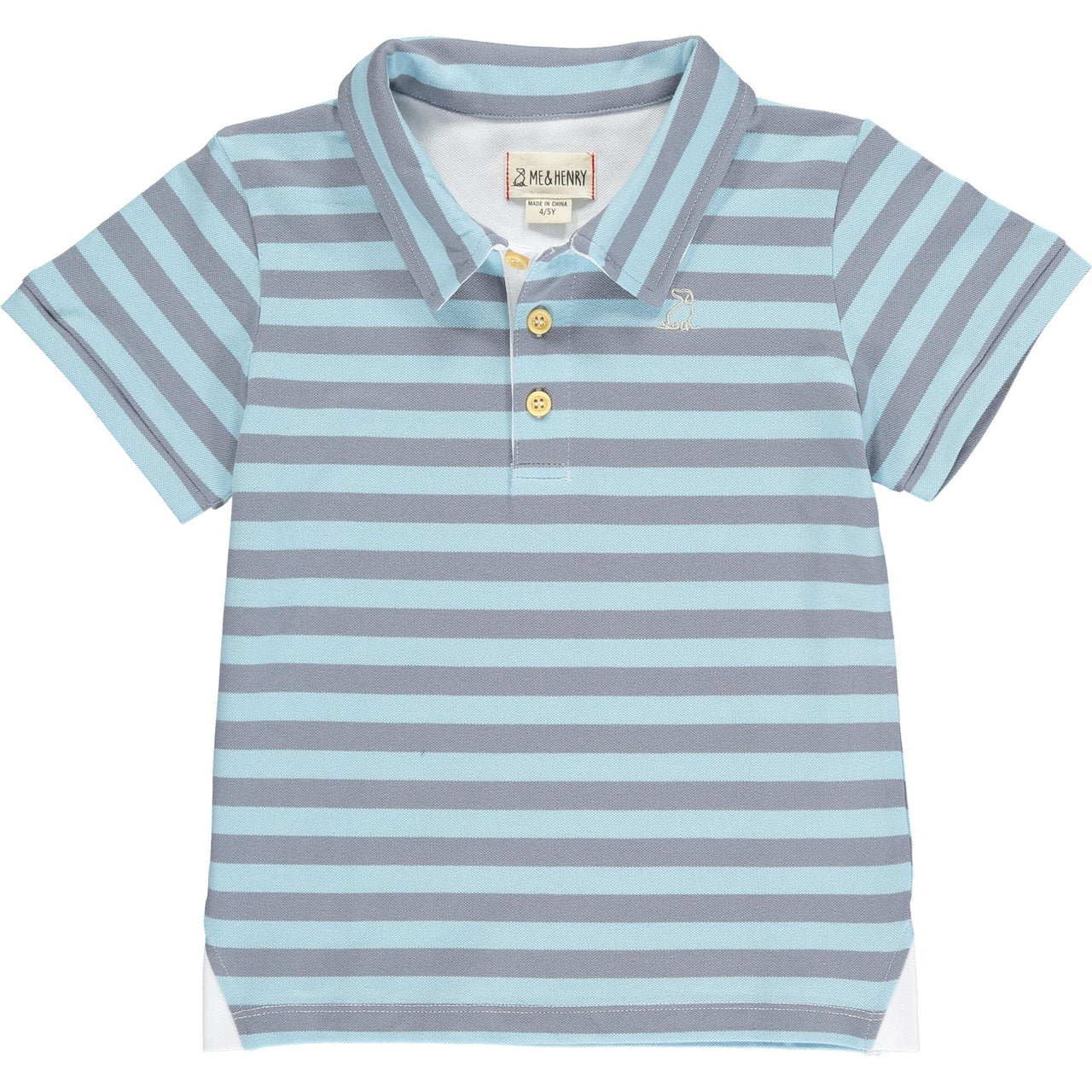 Starboard Polo | Light Blue/Grey Stripes