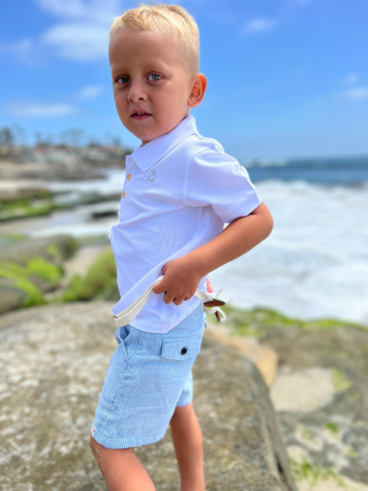 Captain Shorts - Blue/White stripe **FINAL SALE**