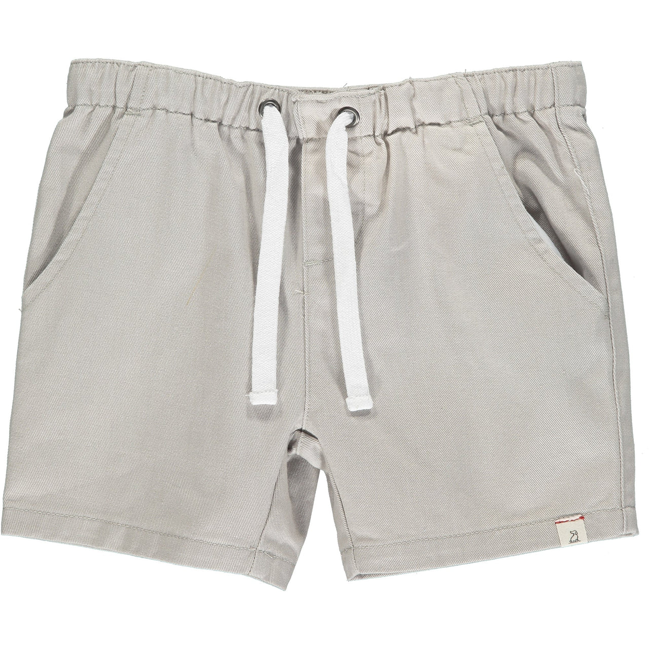 Pale Gray Twill Shorts