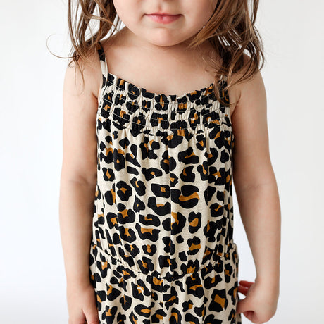 Sleeveless Smocked Jumpsuit | Lana Leopard