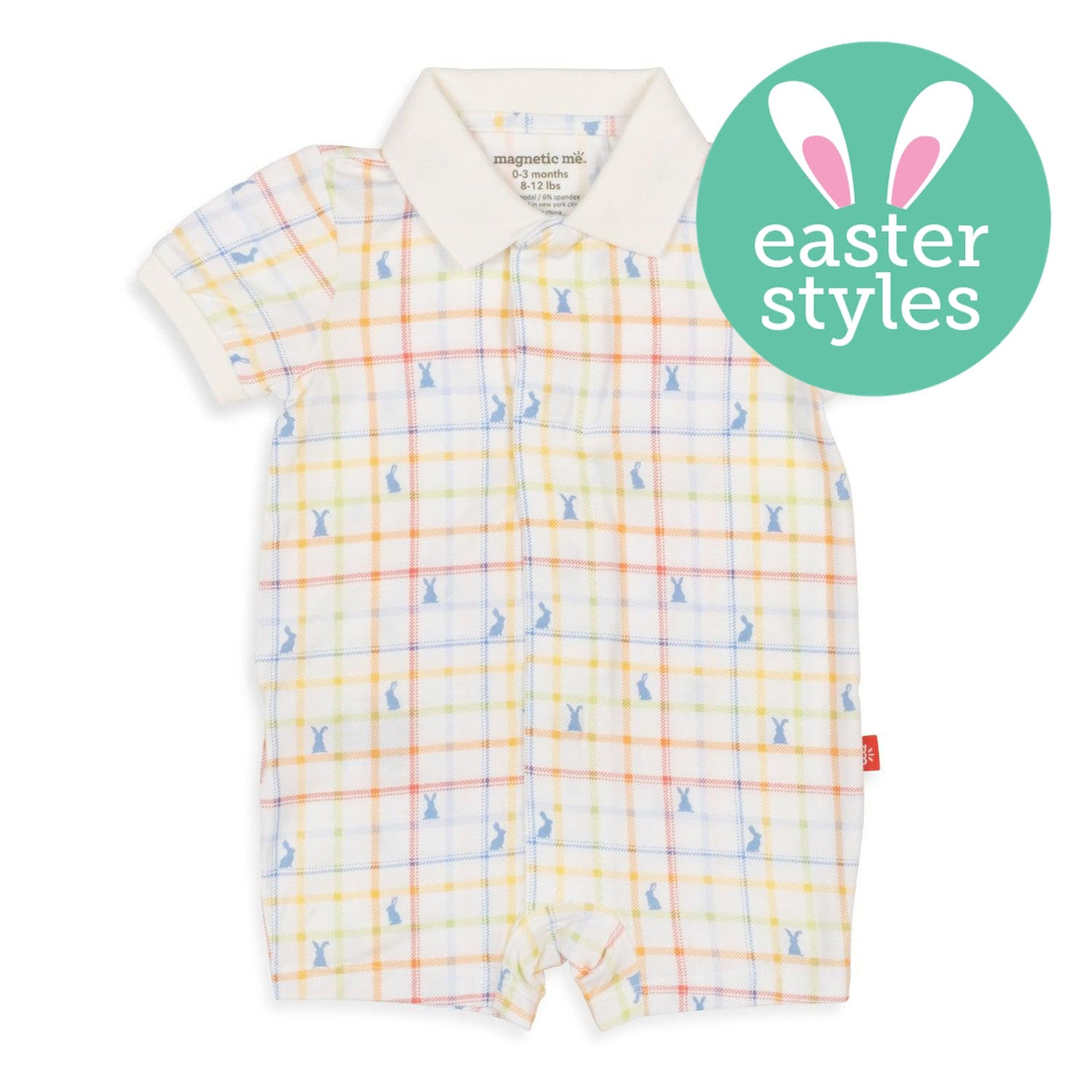 Modal Magnetic- Hopscotch Polo Romper **FINAL SALE**