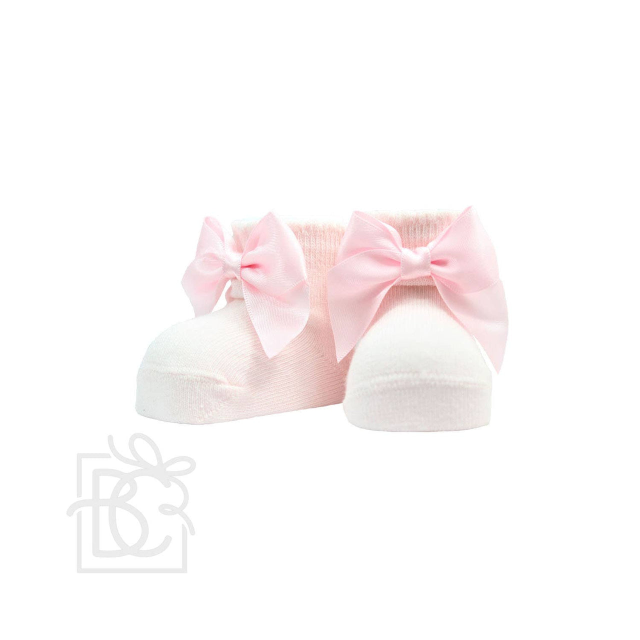 Newborn Bow Socks | Soft Pink