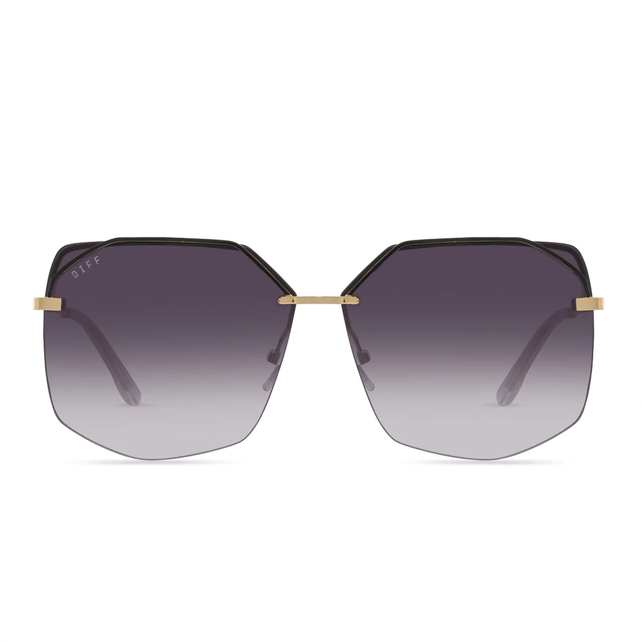 Bree Gold Grey Gradient Sharp Sunglasses
