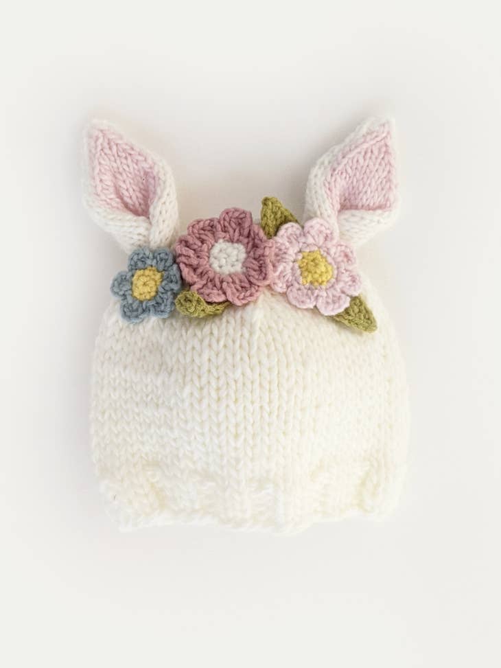 Flower Bunny Beanie White/Multi