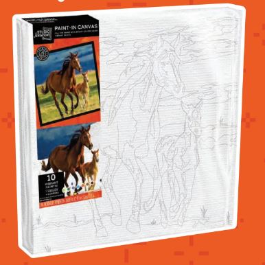 Wild Horses Canvas Paint Kit