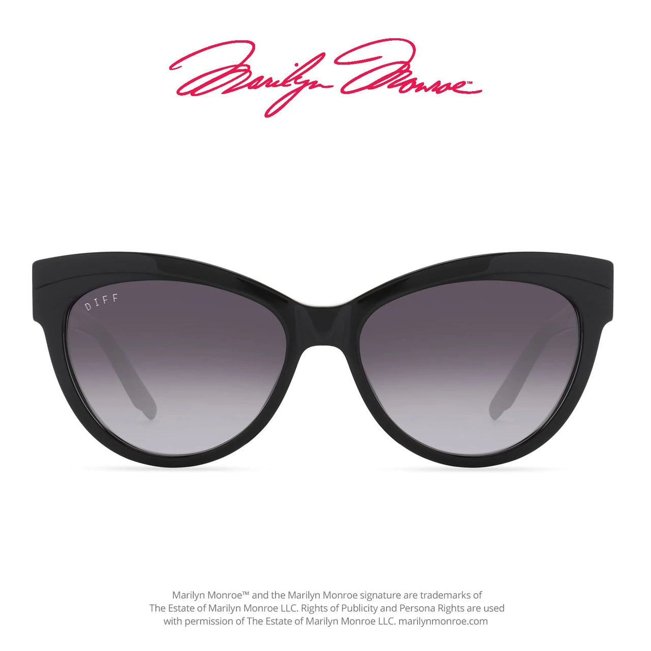 DIFF Marilyn Black Grey Gradient Sunglasses