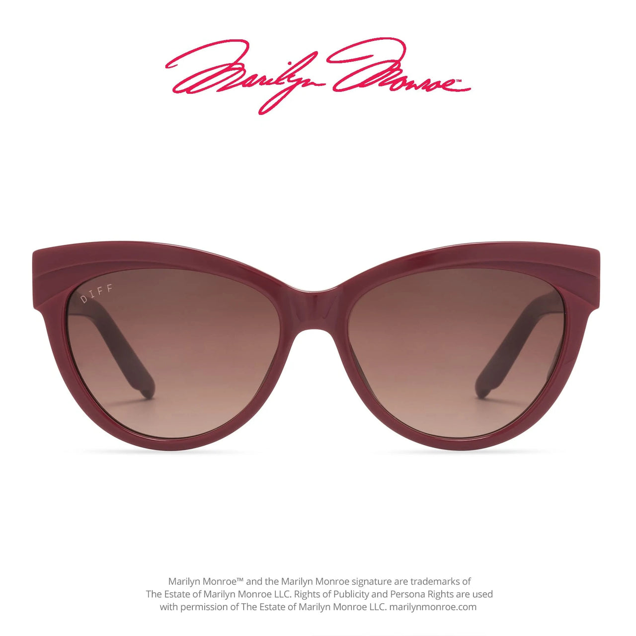 DIFF Marilyn Red Brown Gradient Sunglasses